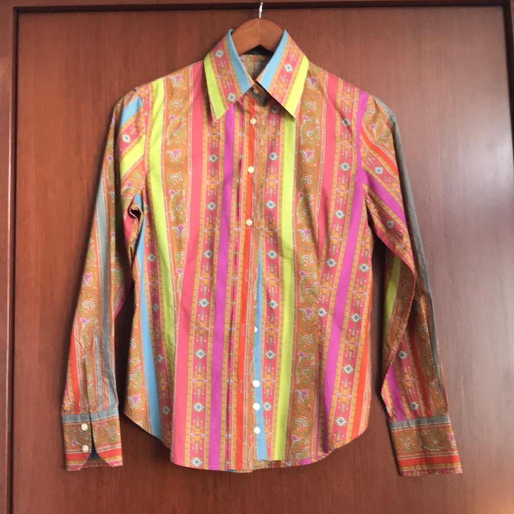 Etro long sleeve cotton blouse